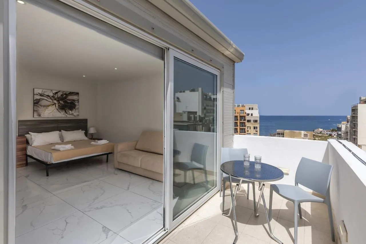 Apartment Studio Penthouse 51 With Side Sea Views At The Olo Living Guesthouse Saint Julian's Malta